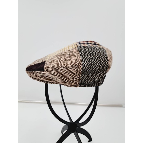NWOT Baby Rattle Mixed Plaid Herringbone Newsboy cap 12-24 Months - Picture 2 of 9